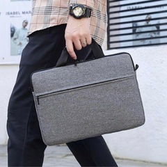 【15.6インチ対応】パソコン ケース PC バッグ グレー ビジネス シンプルの画像