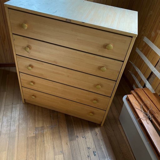 タンス【直接引取可】 チェスト たんす タンス 4段 幅110cm ホワイト 白 北欧 完成品 収納