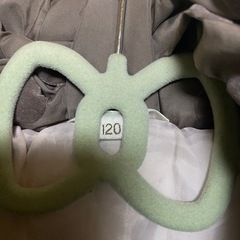 ❤️anyfamブラウン ドット柄 中綿コート フード付き 120の画像