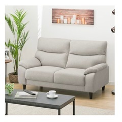 ご購入者決定<ほぼ新品>2人掛けソファ 布張りタイプ の画像