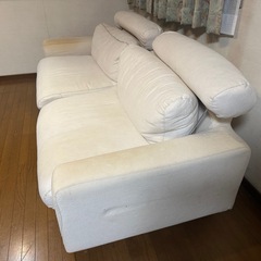 【12/31まで】無印良品　ソファ　3シーター　ヘッドレスト付き　の画像