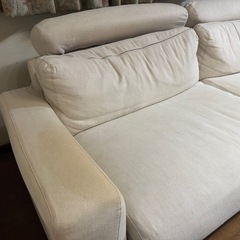 【12/31まで】無印良品　ソファ　3シーター　ヘッドレスト付き　の画像