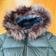 ライトオン ファー付きロングダウンコート レディース Mサイズ ブラックの画像