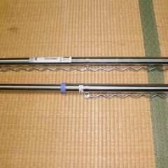 ステンレス製　伸縮物干し竿　2本　伸縮2.2～4m　ステンレス巻　使用年数少ないの画像