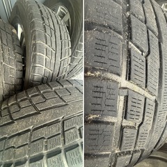 アルミホイール 18インチ タイヤセット 255/55R18 PCD130 スタッドレス 4本セットの画像