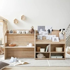 完成品 LOWYA 本棚おもちゃ棚 収納の画像