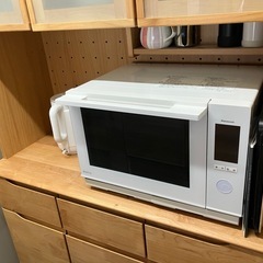 美品☆ニトリ　カップボード　食器棚　キッチンボード　天然木★の画像