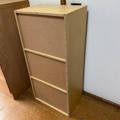 木目調　カラーボックスの画像