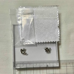 猫　シルバーピアスの画像