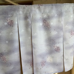 着物素材リメイク暖簾、グレー色　横幅〜76–丈幅〜59!
の画像