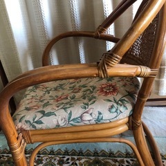 アンティーク　籐チェア2脚の画像