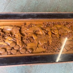 中国木彫センターテーブル骨董の画像