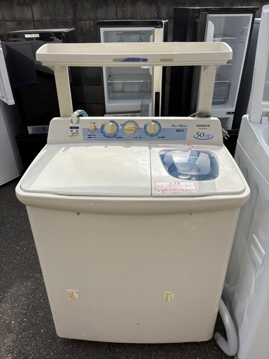 日立2槽洗濯機 (桃) 備前一宮の生活家電《洗濯機》の中古あげます