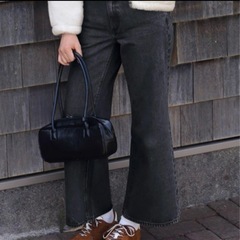 【新品】人気のワイドボストンバッグ ブラック GU ジーユーの画像