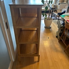 IKEA収納棚（竹製）の画像