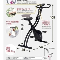 ★ALINCO★折りたたみフィットネスバイクの画像