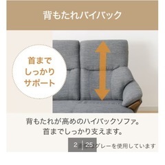 ニトリ　ソファー　2人がけの画像