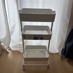 【無料】ニトリ　キッチンワゴン　(三段ラック移動式)の画像