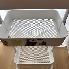 【無料】ニトリ　キッチンワゴン　(三段ラック移動式)の画像