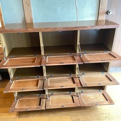 薬棚風収納棚　薬箪笥　昭和レトロ　アジアンテイストの画像