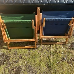 折りたたみローチェア2脚セットの画像