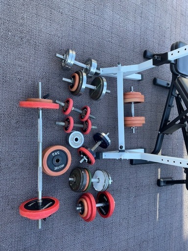 バーベルスタンド、バーベルセット  取引中