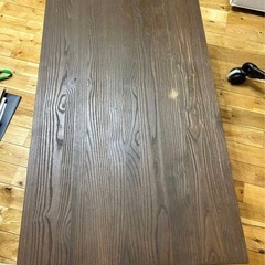 NOCE　ダークブラウン木製長方形テーブルの画像