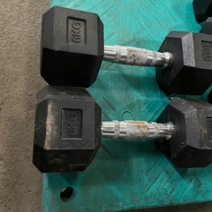 中古ラバーダンベル　6kgの画像