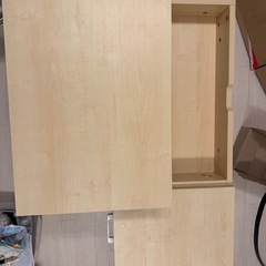 ナチュラル木目 デスク｜引き出し収納ありの画像