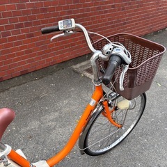 Panasonicオレンジ色 電動アシスト自転車 シティタイプの画像