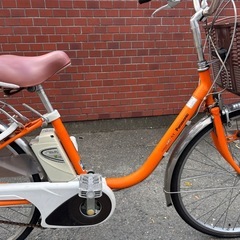Panasonicオレンジ色 電動アシスト自転車 シティタイプの画像