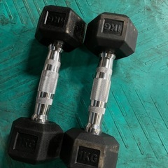 中古ラバーダンベル1kg２個の画像