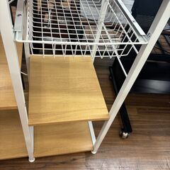 【ジモティー割引あり】【ジャングル守口店】キッチンラック　ナチュラルの画像