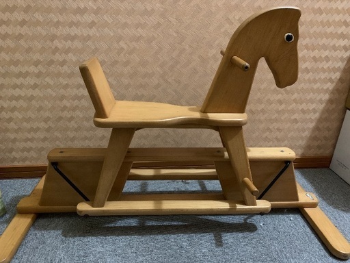 木製ロッキングホース　木馬