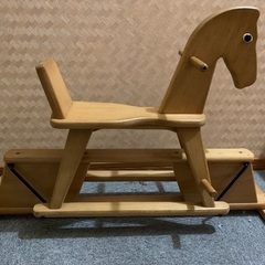木製ロッキングホース　木馬の画像
