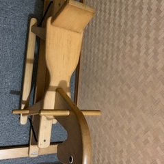 木製ロッキングホース　木馬の画像