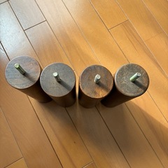 無印良品　無印良品　木製脚　ブラウン（M8）4本セットの画像