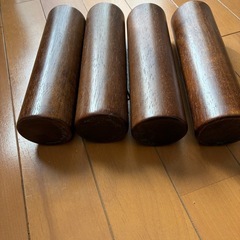 無印良品　無印良品　木製脚　ブラウン（M8）4本セットの画像