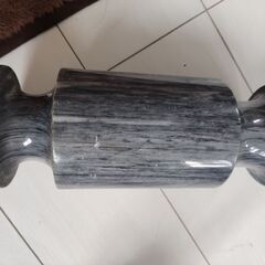 竹虎図　マーブルフラワーベース　大理石花瓶　25x口穴5cmの画像