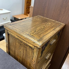 3段チェスト 木彫花柄 取りに来れる方限定！の画像