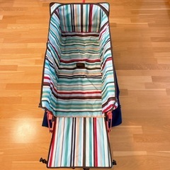 LOGOSストライプ キャリーワゴン　テーブルセットの画像