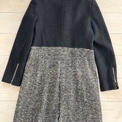 オンワード竪山  iCB  ウール混合 ノーカラージップアップロングコートの画像