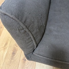 【無料】茶色 ソファー／脚なし（座椅子風）※近日処分予定の画像