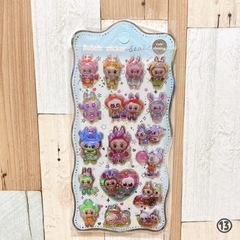 ラブブ クロミ マイメロ オーロラシール 5枚 ラメシール ぷっくりシール ①の画像