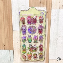 ラブブ クロミ マイメロ オーロラシール 5枚 ラメシール ぷっくりシール ①の画像