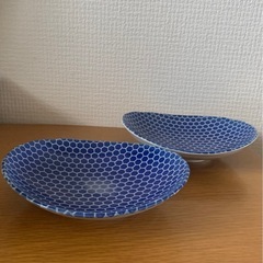 楕円形の小皿2セット
の画像