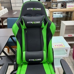 大人気! GTRACING ゲーミングチェア 人気カラー ブラック グリーン 状態良好！の画像