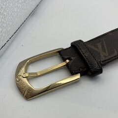 ルイヴィトン モノグラム ベルト 100/40 全長117cm 茶 ゴールド金具の画像
