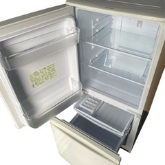 SHARP ノンフロン冷凍冷蔵庫 2ドア SJ-D14C-W 137L 2018年製の画像