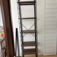 [受け渡し者決定]突っ張り壁面収納Nポルダ(幅40cm ミドルブラウン)の画像